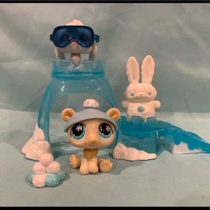 Littlest Pet Shop Lot Polar Bear #758 Bunny #685